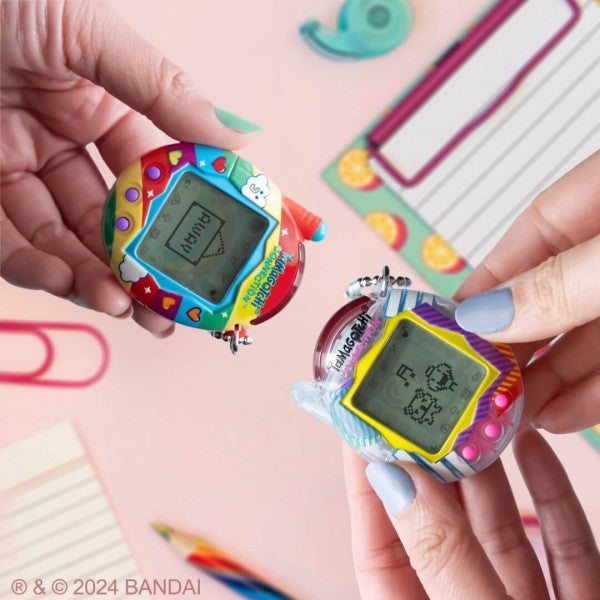 Close-up of Clear Retro Tamagotchi design