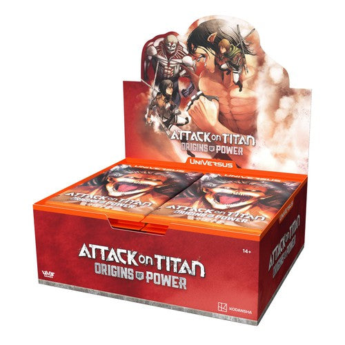 Attack On Titan booster box with rare cards from the anime tv series