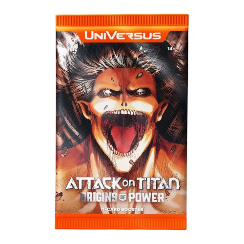 Attack On Titan Booster pack featuring rare cards from the tv series