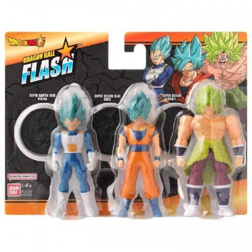 Dragon Ball - Flash Series 3 Pack - Super Saiyan Blue Goku / Super Saiyan Blue Vegeta / Super Saiyan Broly