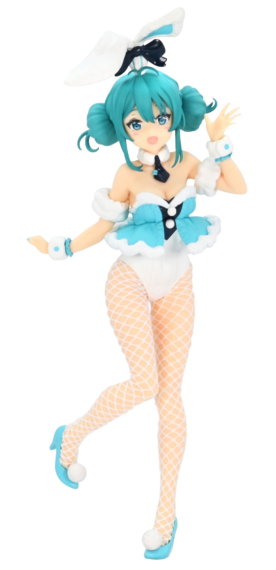 Elegant white bunny-themed Hatsune Miku figure, 28 cm tall