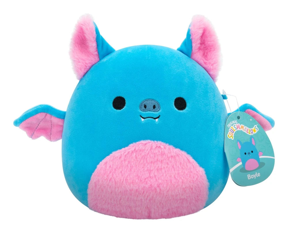 Squishmallow Boyle 7.5-inch (19 cm) blue and pink Bat plush