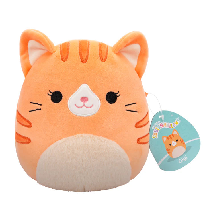 Squishmallow Gigi 7.5-inch (19 cm) orange Cat from the Buddy Squad