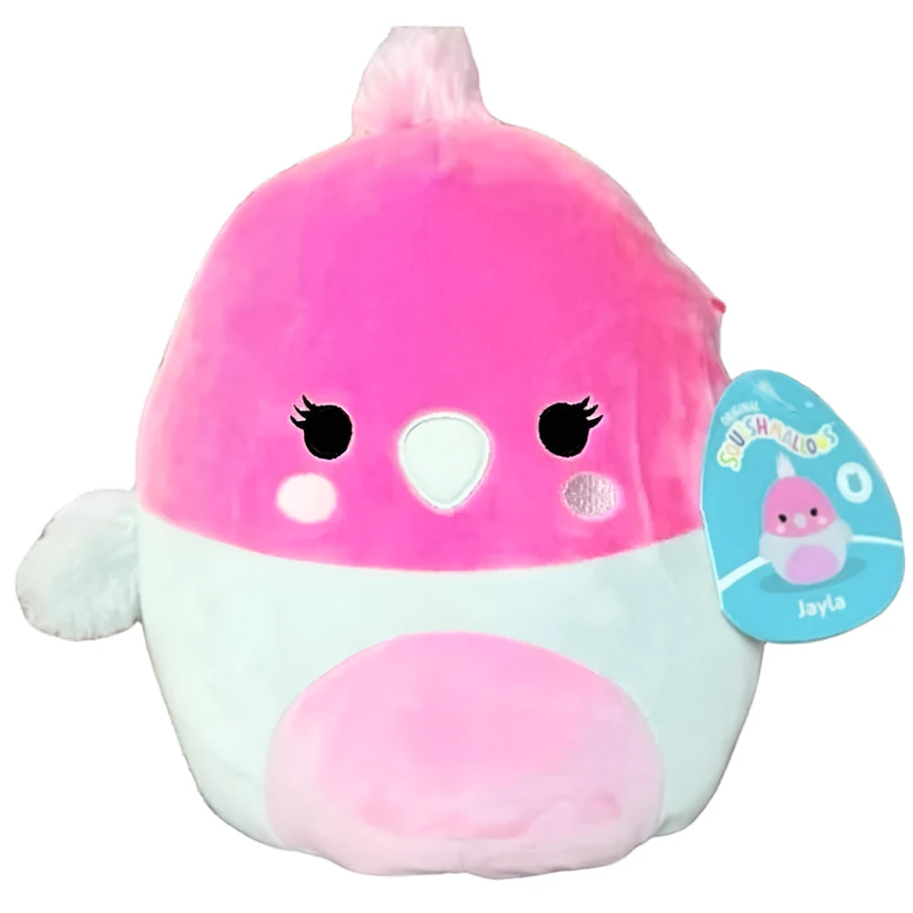 Squishmallow Jayla 7.5-inch (19 cm) pink and grey Galah Cockatoo plush