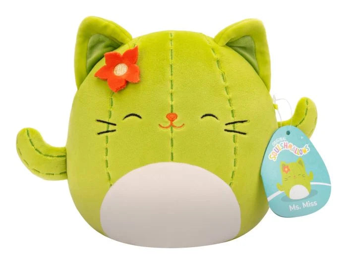 Squishmallow Ms. Miss 7.5-inch (19 cm) lime Cactus Cat plush