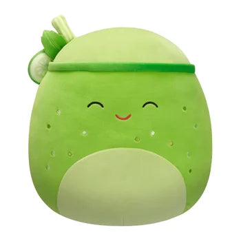 Squishmallow Townes 12-inch (30 cm) green Cucumber Mint Smoothie plush.