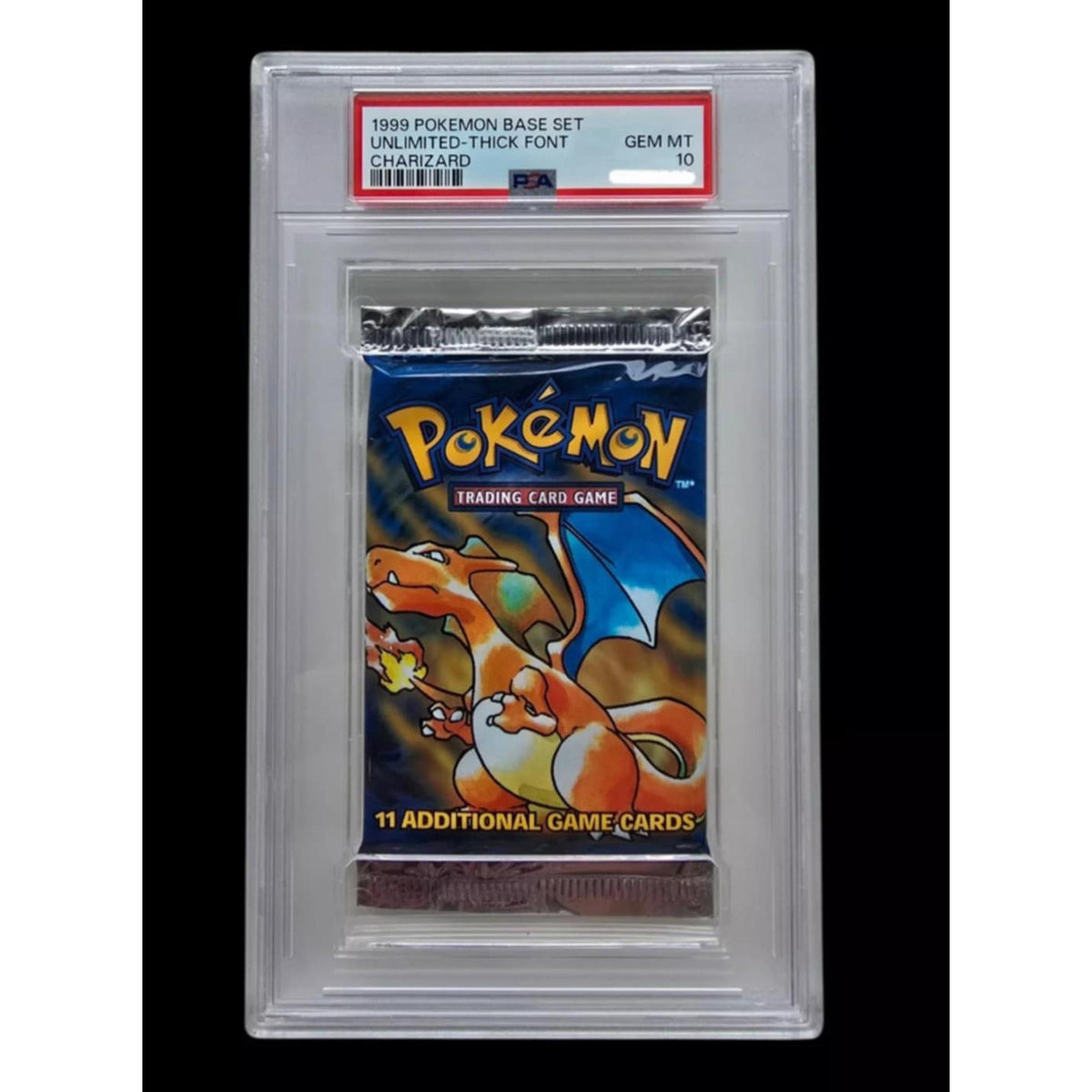 1999 Base Set Unlimited Charizard PSA 10 Thick Font Pokémon Card