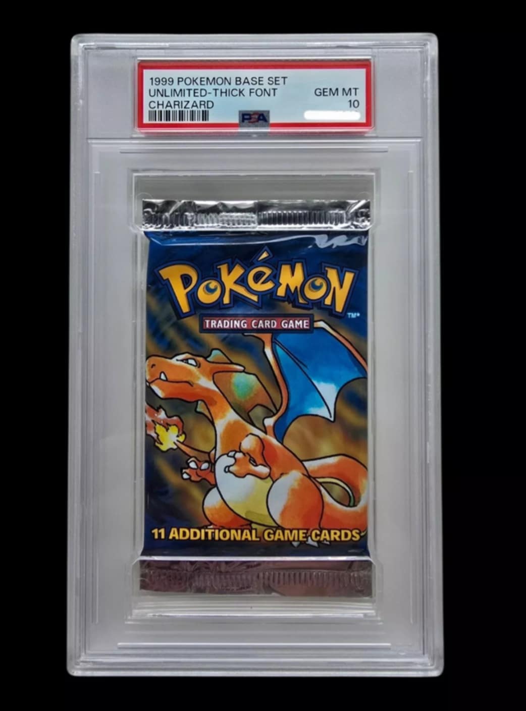 1999 Base Set Unlimited Charizard PSA 10 Thick Font Pokémon Card