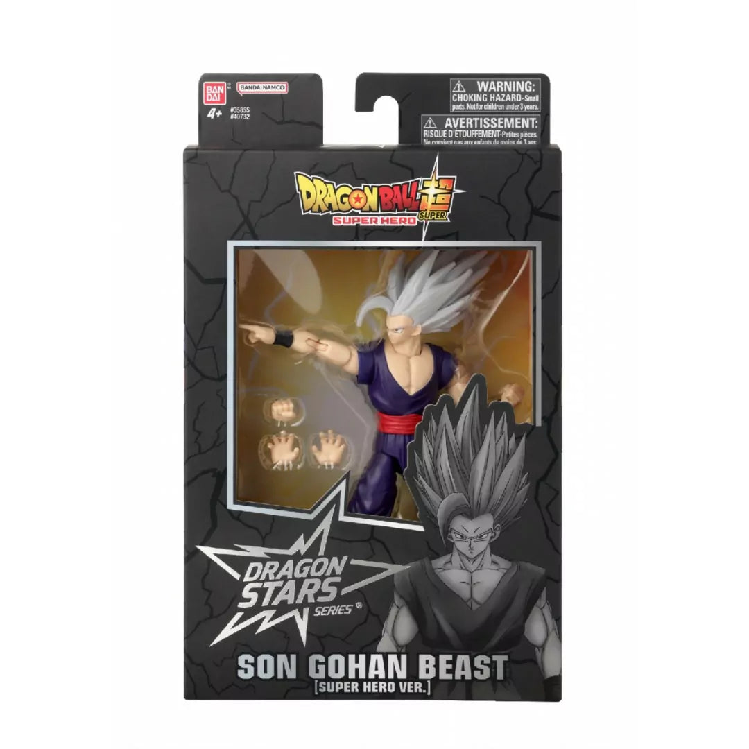 Detailed Dragon Ball Super Gohan Beast figure with interchangeable hands