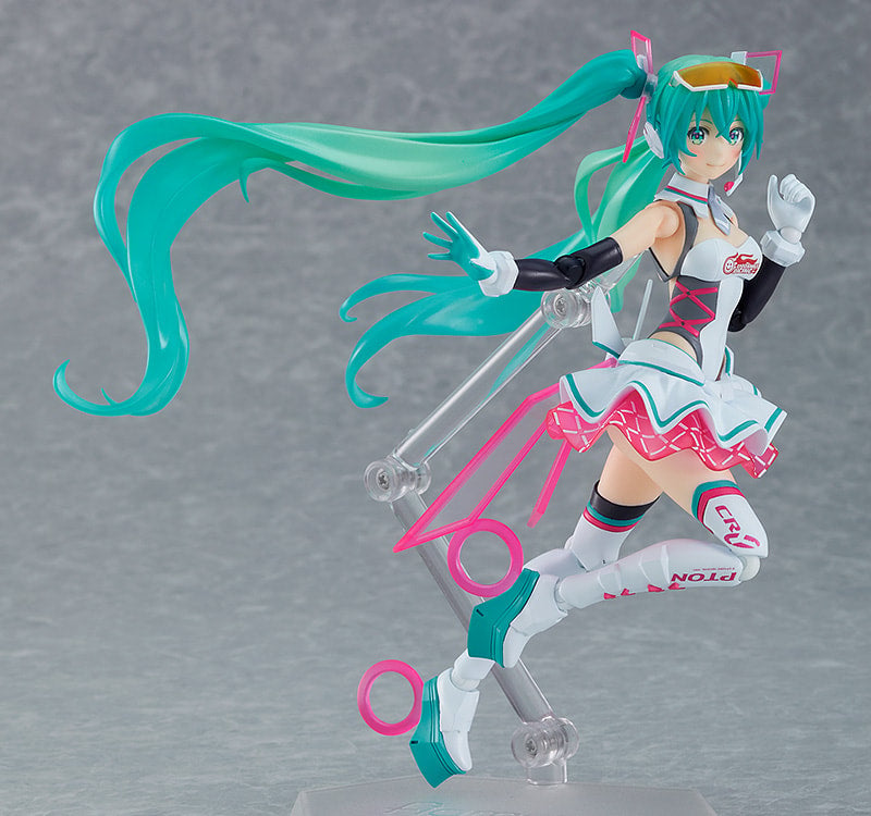 Fully articulated Hatsune Miku Racing 2021 figure with stand