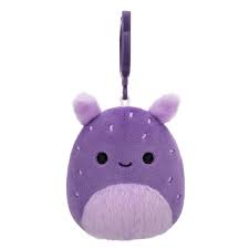 Squishmallow Oha 3.5-inch (9 cm) purple and lavender Sea Bunny clip-on plush